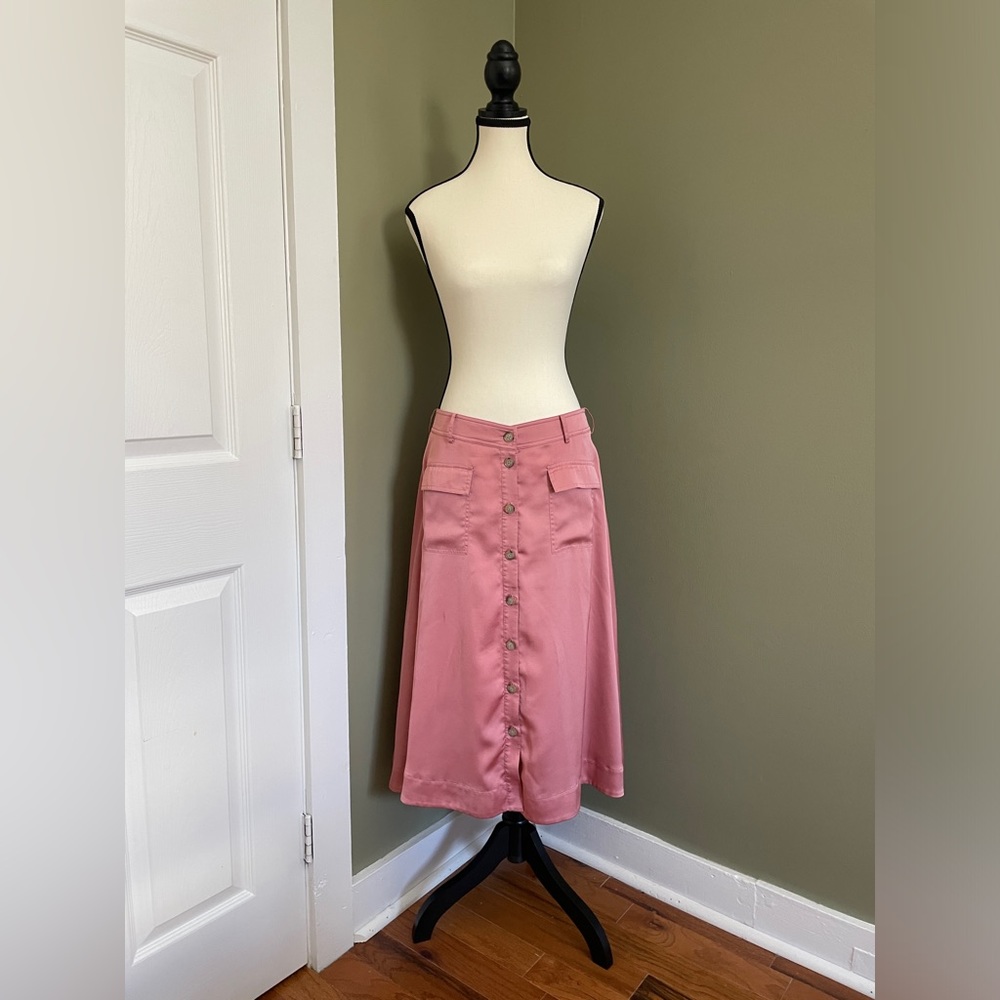 Pink Silk Skirt